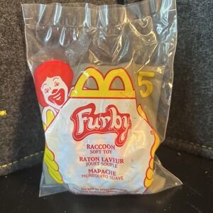 McDonald's 2000 Furby Raccoon Soft Toy #5 Happy Meal‎ Toy